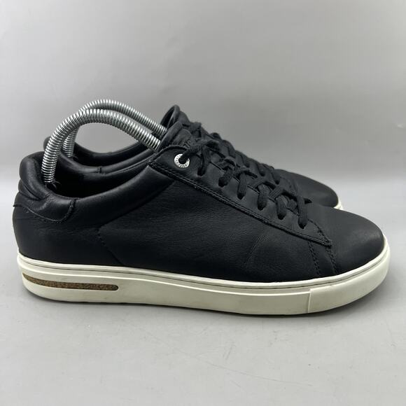 Birkenstock Bend Low Shoes Mens Size 8 Black Leather Lace Up Comfort Sneakers - Picture 1 of 8